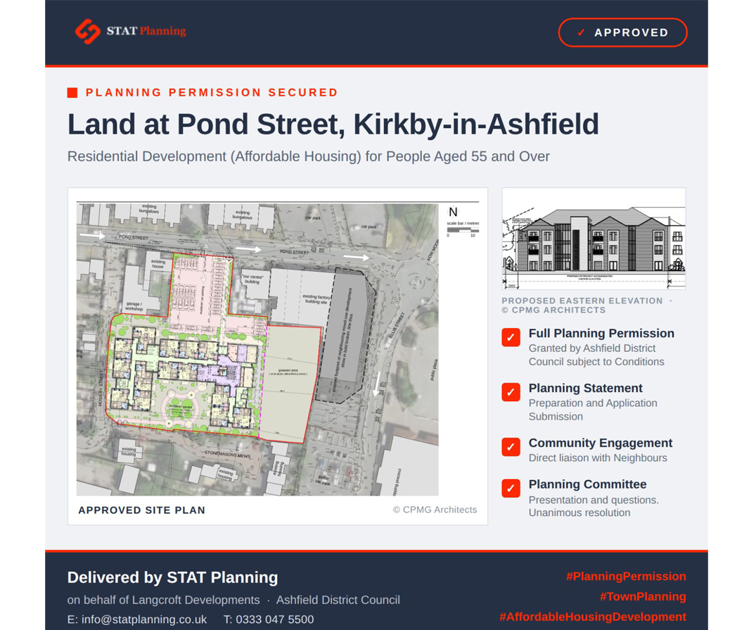 Planning Permission Secured in Kirkby-in-Ashfield
